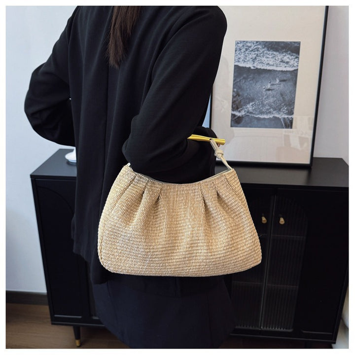 Handtasche mit Elegantem Holzgriff Karnz