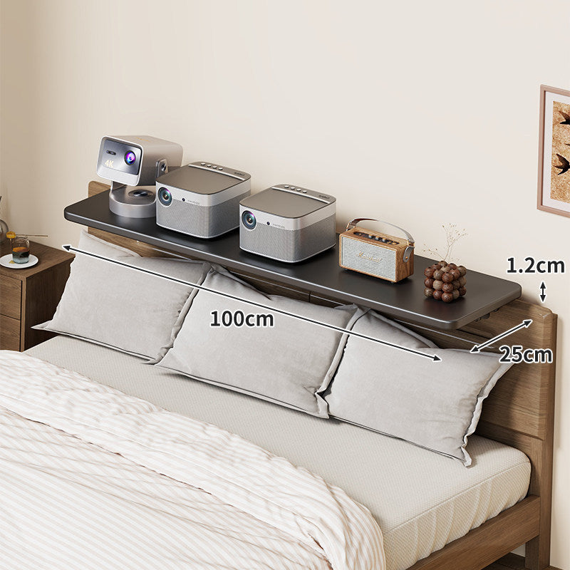 Slim Floating Kopfteil Nachttischregal mit ultra-dünnem Profil und abgerundeten Ecken