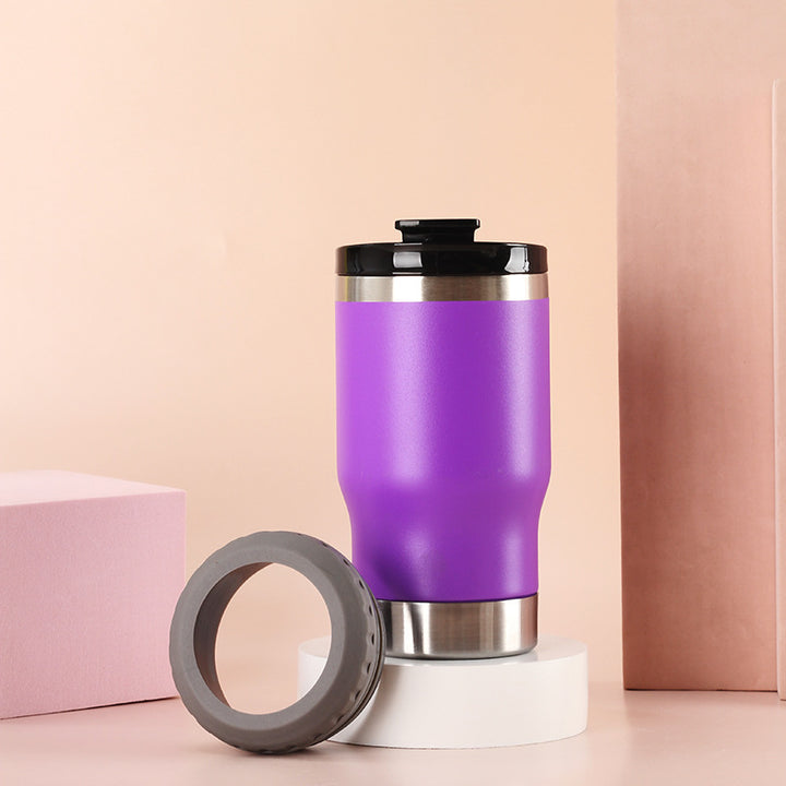 Damen Isolierter Kaffeebecher mit rutschfester Silikonunterlage Karnz