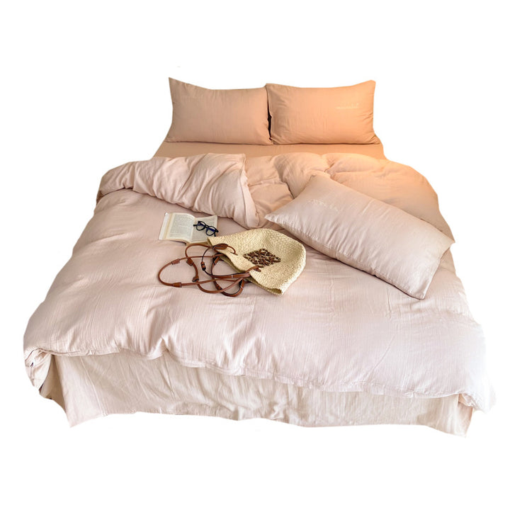 Bettwäsche-Set aus Baumwoll-Musselin mit gesteppter Ganzjahresdecke