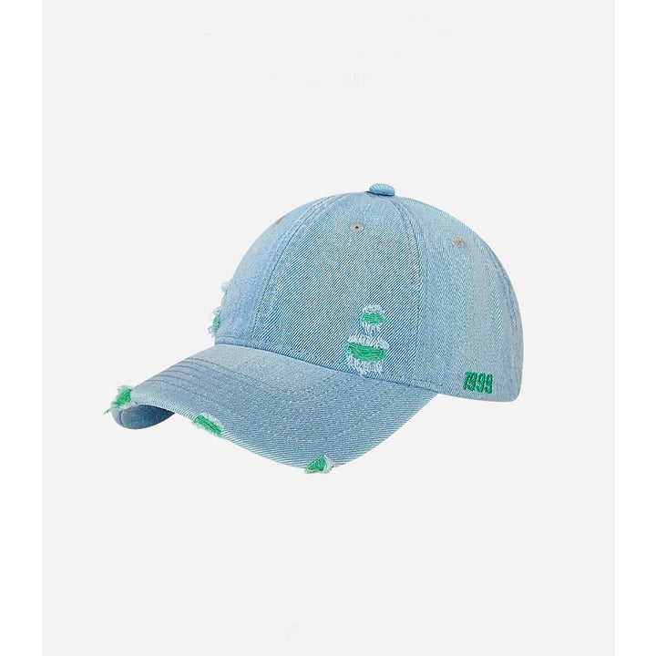 Vintage Zerschlissene Denim Baseballmütze