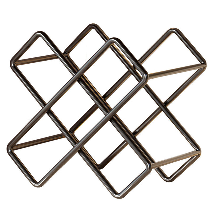 Metall Sechs-Flaschen Diamant Arbeitsplatten-Weinregal