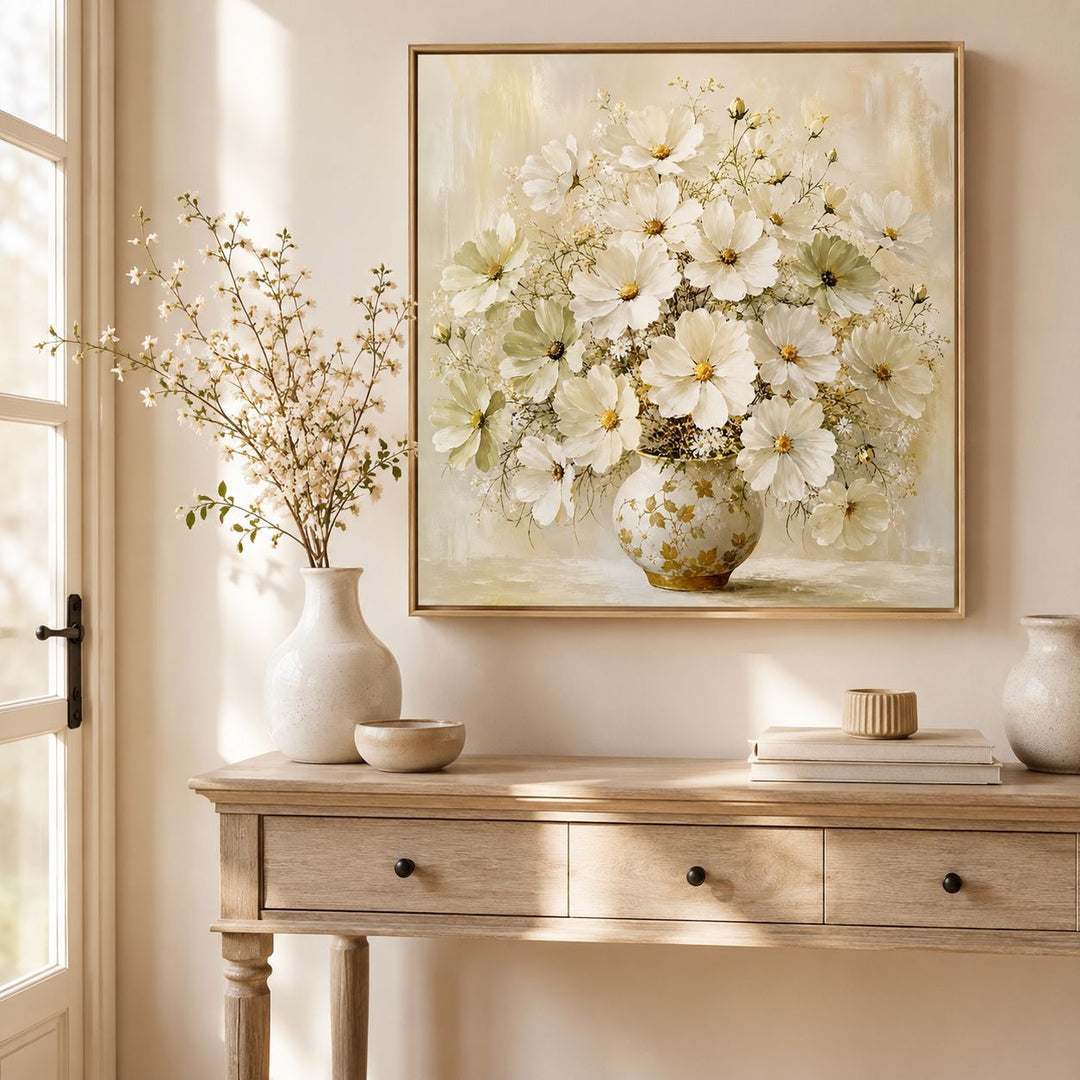 Elegante florale Leinwandkunst
