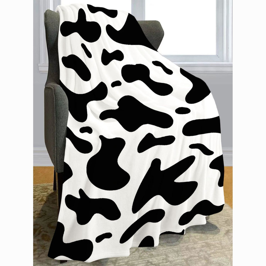 Gemütliche Kuhmotiv-Fleece-Decke