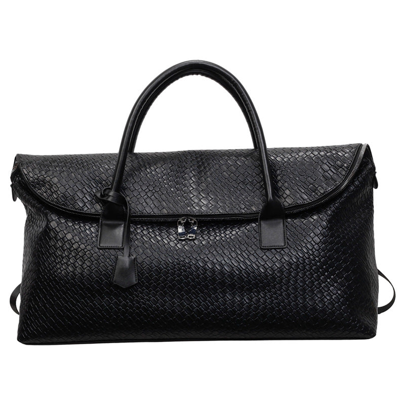 Premium Texturiertes Leder Wochenend-Duffel