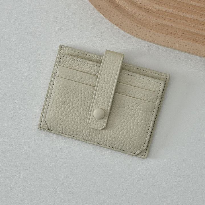 Premium Leder Snapverschluss Kartenhalter Karnz