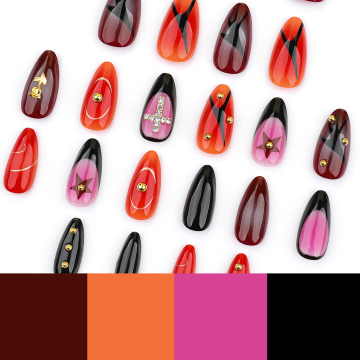 Kunstvolle Stiletto-Nägel mit kreativen Designs Karnz