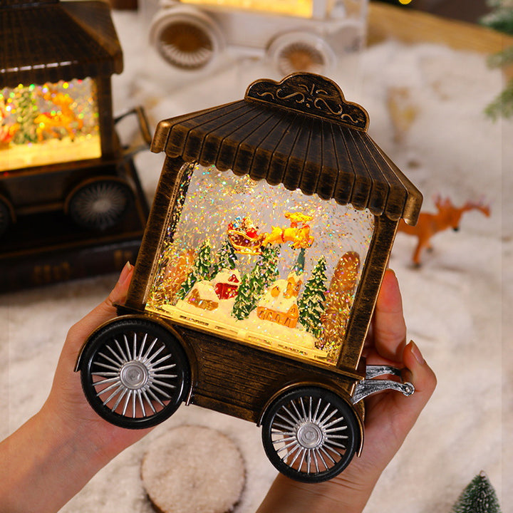 Dekorative Lichter-Laterne mit Schneekugel Karnz