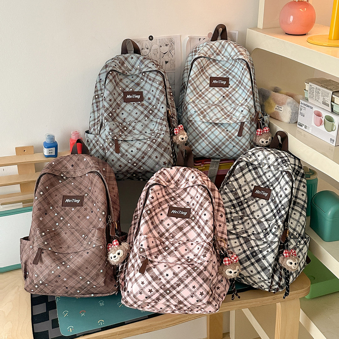 Karo-Muster Freizeit-Rucksack Karnz