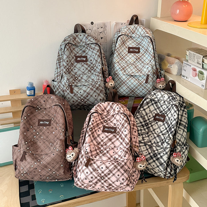 Karo-Muster Freizeit-Rucksack Karnz