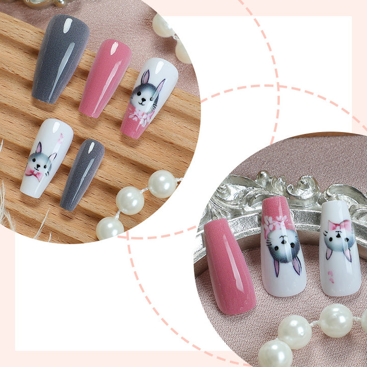 Tier-Themen Press-On Nagel Kunst Set Karnz