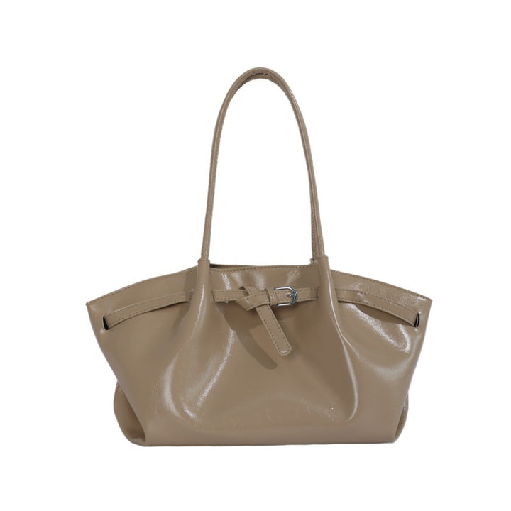 Schlanker minimalistischer Leder Tote Bag