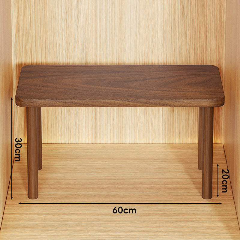 Höhenverstellbarer rechteckiger Holz-Riser-Tisch mit abnehmbaren runden Beinen