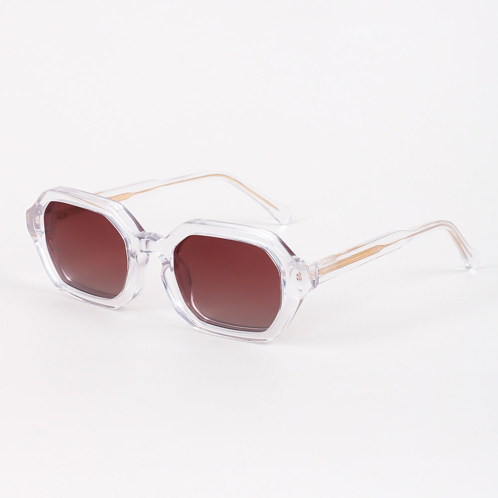 Damen stylische Sonnenbrille mit hochwertigem achteckigen Rahmen Karnz