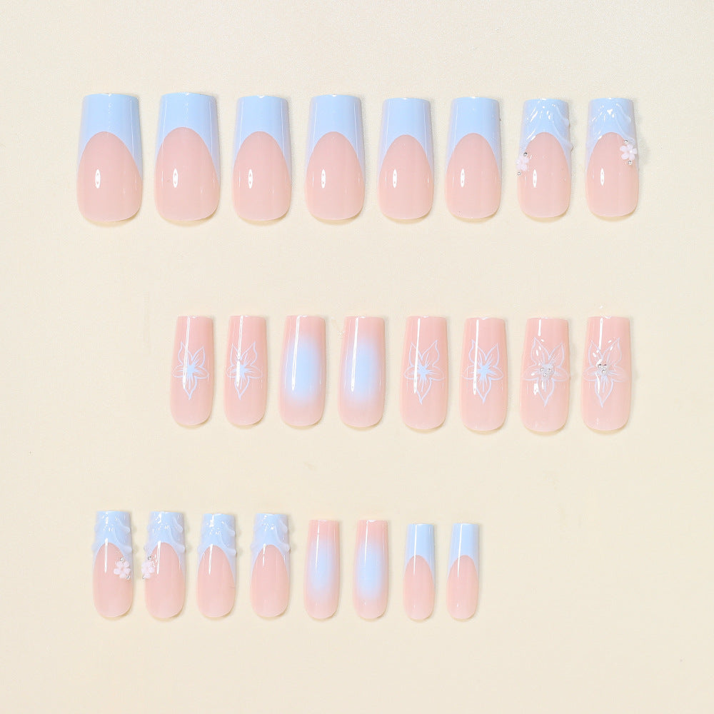 3D Floral Decorative Press-On Nail Art Karnz