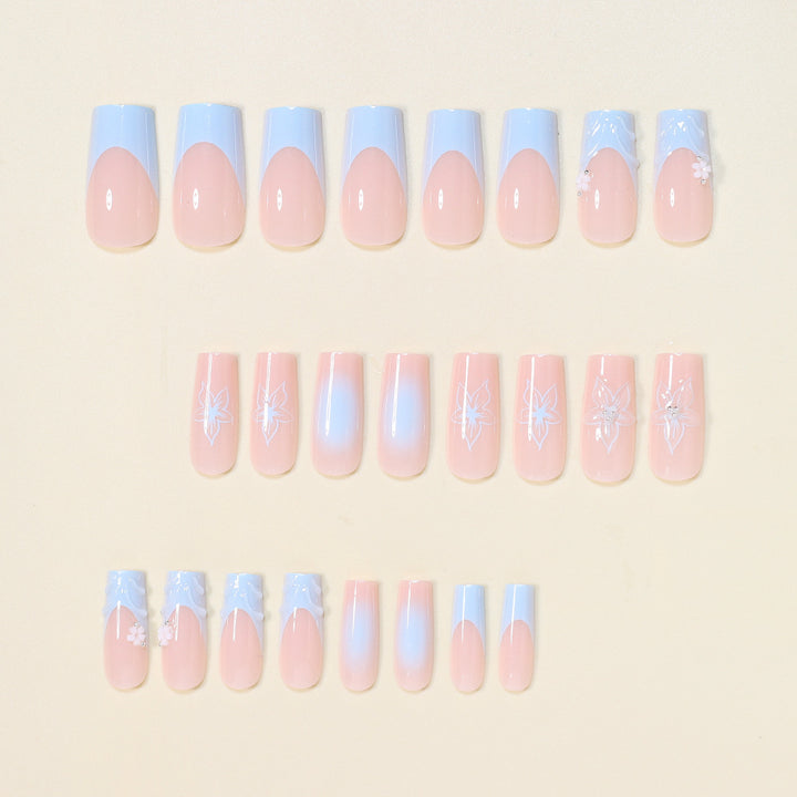 3D Floral Decorative Press-On Nail Art Karnz
