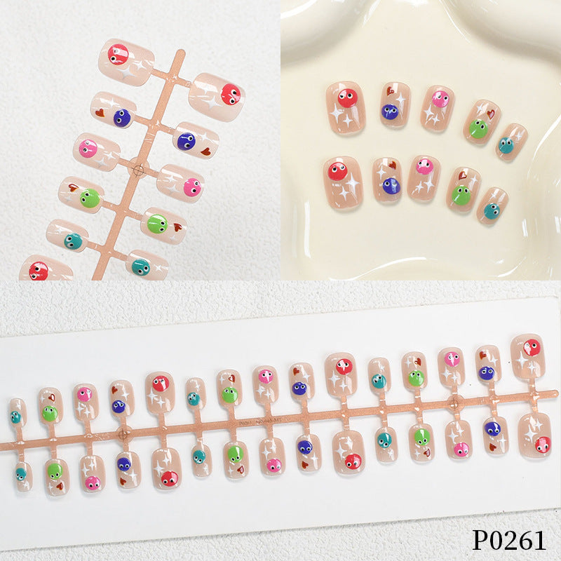 Verspieltes Cartoon-Fisch-Design Press-On Nagelset Karnz