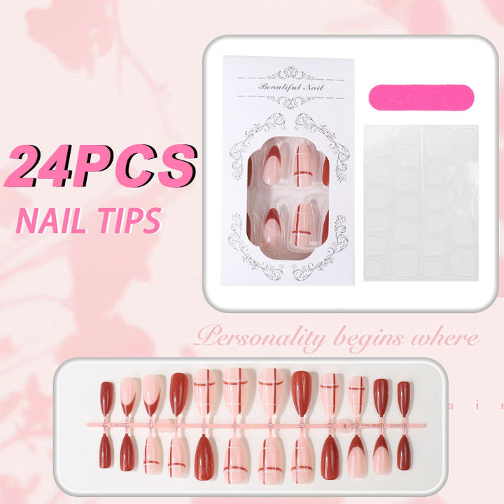 Elegante Glänzende Nagelspitzen Set Karnz