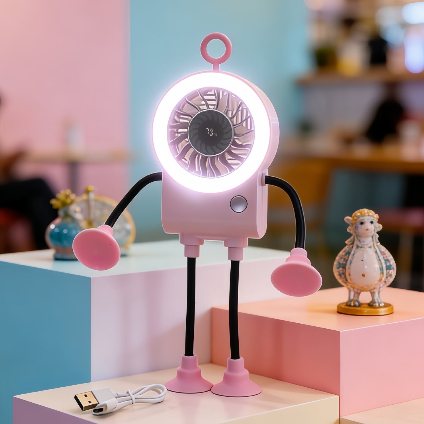 Unisex Kreativ Ventilator mit integrierter LED-Beleuchtung Karnz