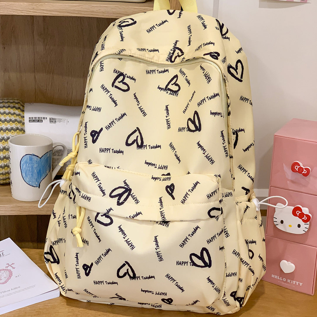 Verspielter Herz-Muster Rucksack Karnz