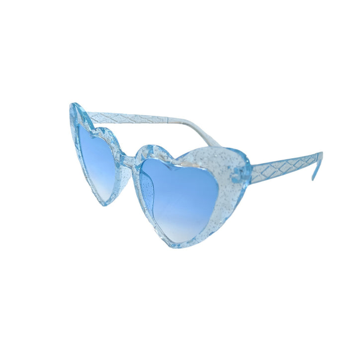 Damen Herzförmige Sonnenbrille mit transparenten Gläsern Karnz