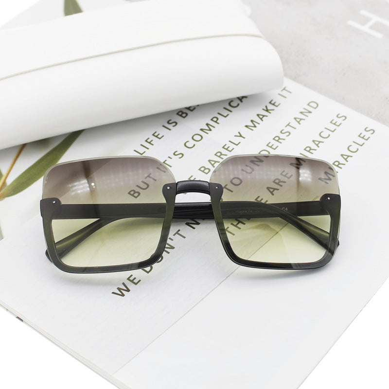 Damen quadratische Sonnenbrille mit extravagantem Leopardenmuster Karnz