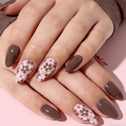 Floral Print Gel Nagelkunst Set Karnz