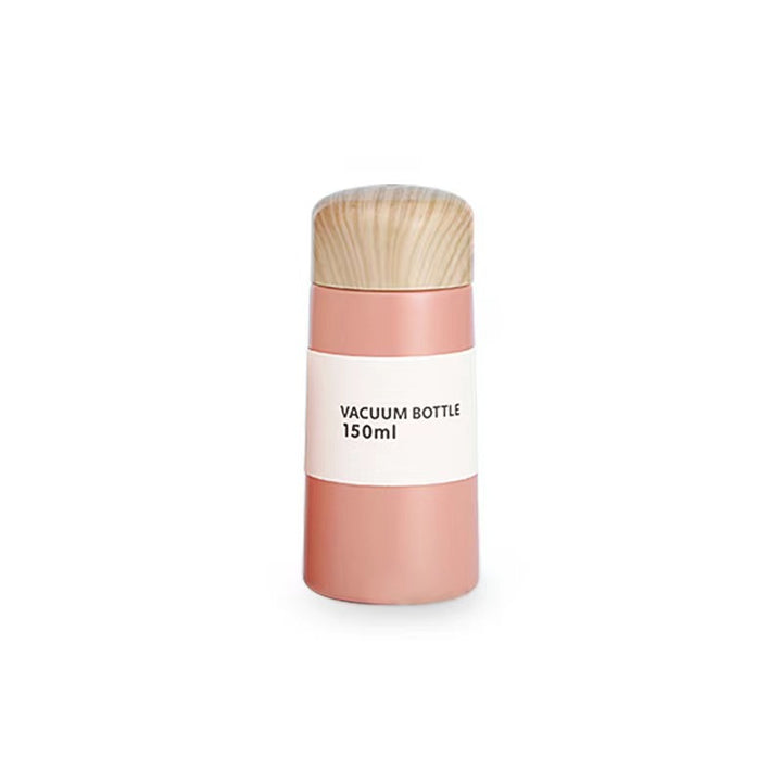 Damen vakuumisolierte Wasserflasche mit innovativem Holzdeckel Karnz