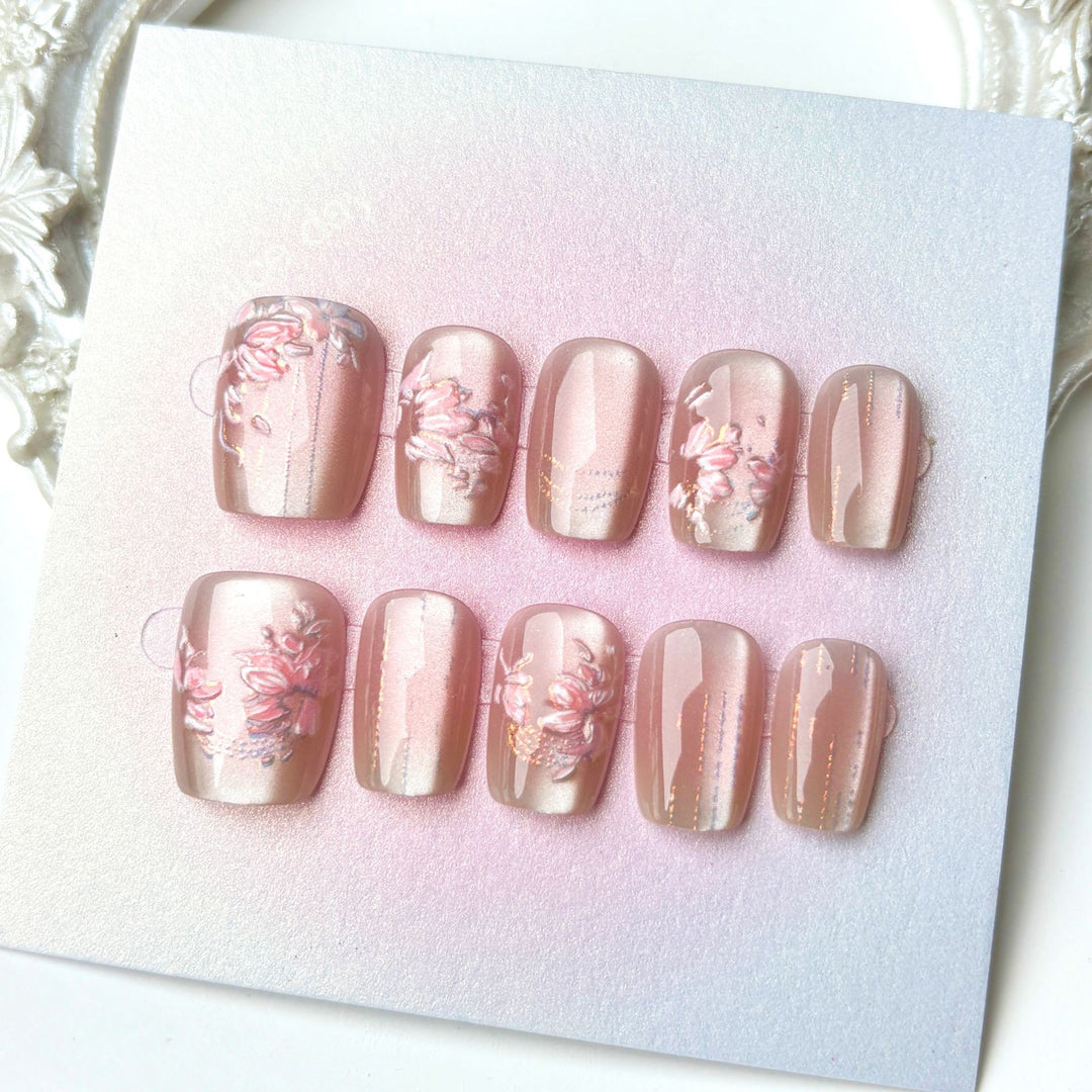 Künstlerisches Florales Nagelkunstset