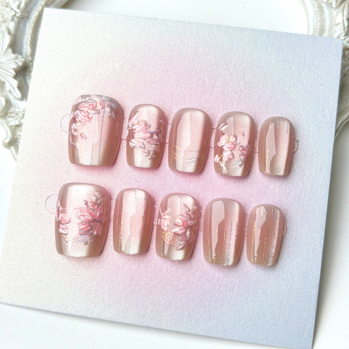 Künstlerisches Florales Nagelkunstset