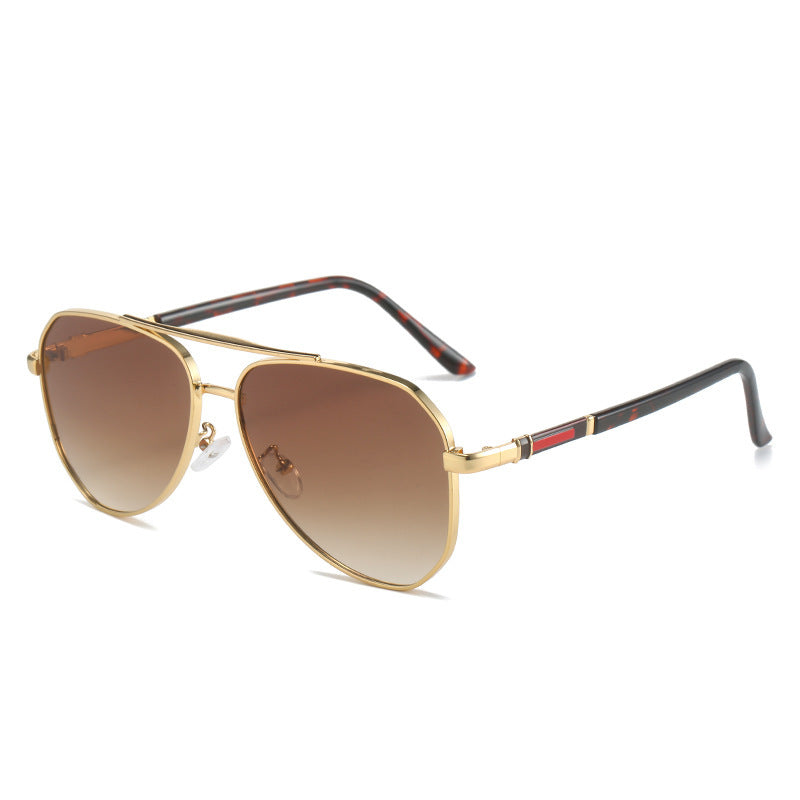 Damen Designer-Sonnenbrille mit ovalem Rahmen und luxuriösen Akzenten Karnz