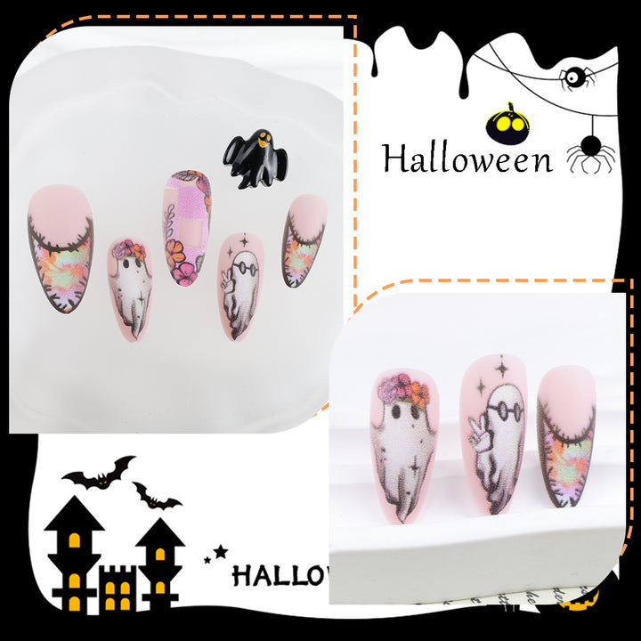 Kunstnagelset mit kreativen Geister- und Halloweenmotiven Karnz