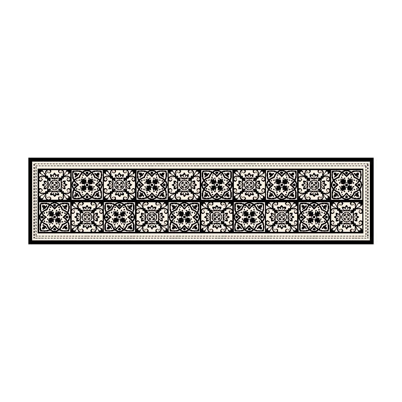 Decorative Stitched-Edge Linen-Blend Table Runner