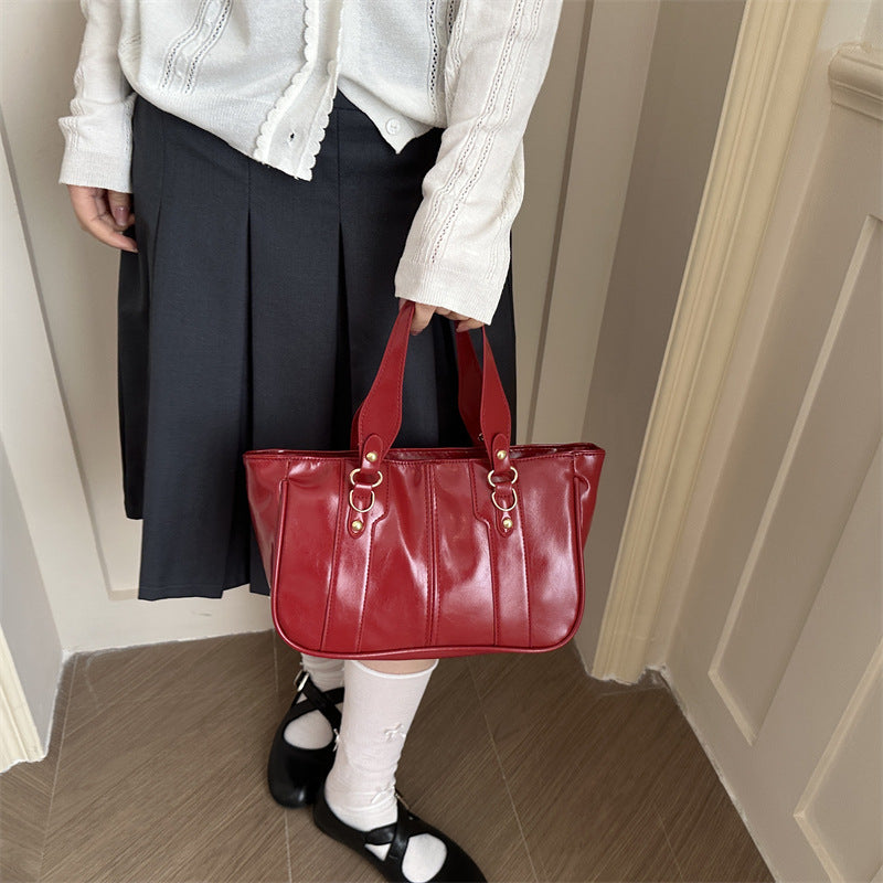 Elegante strukturierte Tote-Handtasche