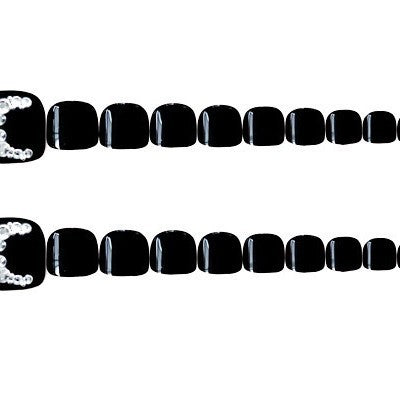 Elegante mit Strass verzierte Press-On-Fußnägel