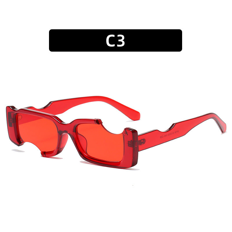 Avant-Garde Futuristic Shield Sonnenbrille
