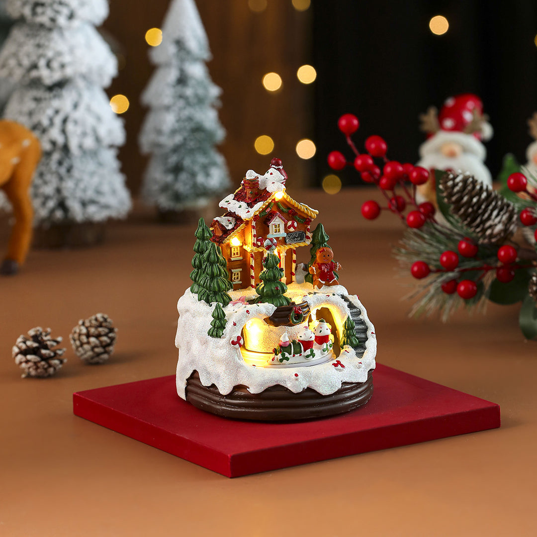 Dekorative LED Weihnachtsdorf Figurine Karnz