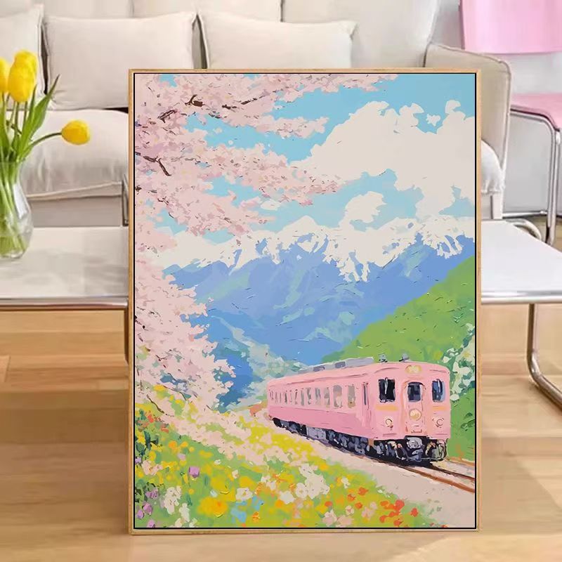 Scenic Train Landschaft Wandkunst Karnz