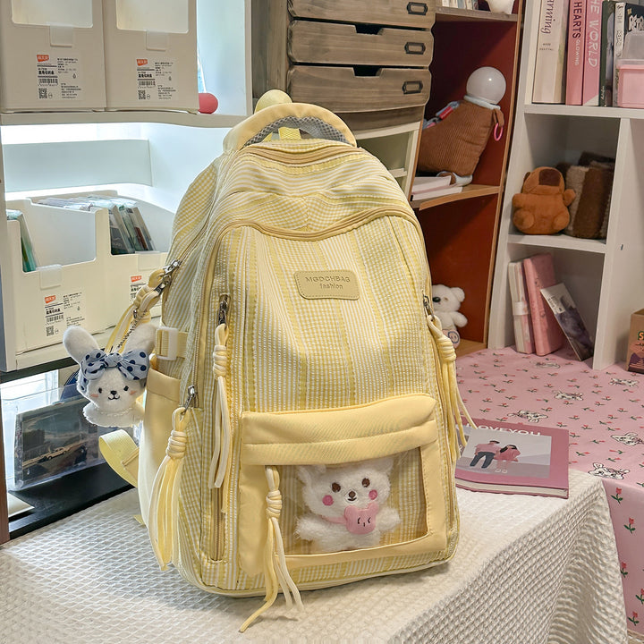 Multifunktionaler strukturierter Rucksack mit Seitentaschen Karnz