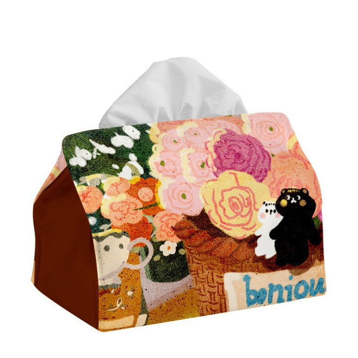 Dekorativer tissue box cover im Cartoon-Design Karnz
