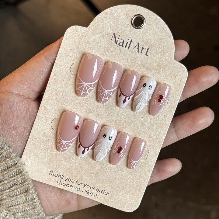 Kreatives thematisches Press-On Nagelset Karnz