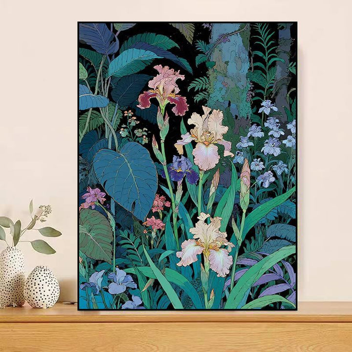 Blumenmotiv Leinwandkunst Karnz