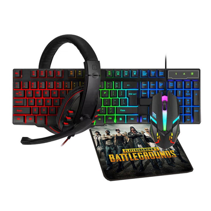 Gaming-Headset, Tastatur, Maus und Mauspad-Set Karnz