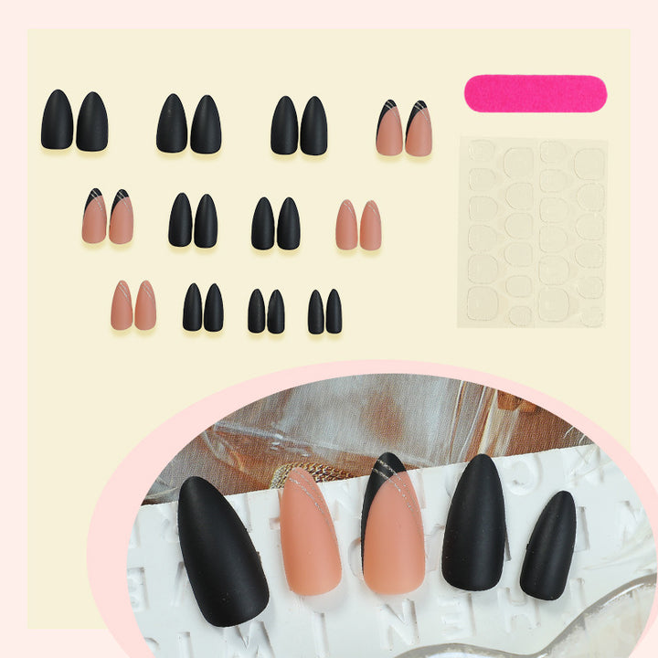 Elegantes Press-On Nagelset mit Matt- und Glanz-Finish Karnz