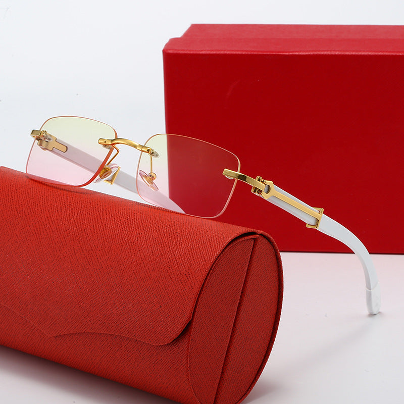 Damen modische Sonnenbrille mit elegantem Metallgestell und polarisierten Gläsern Karnz