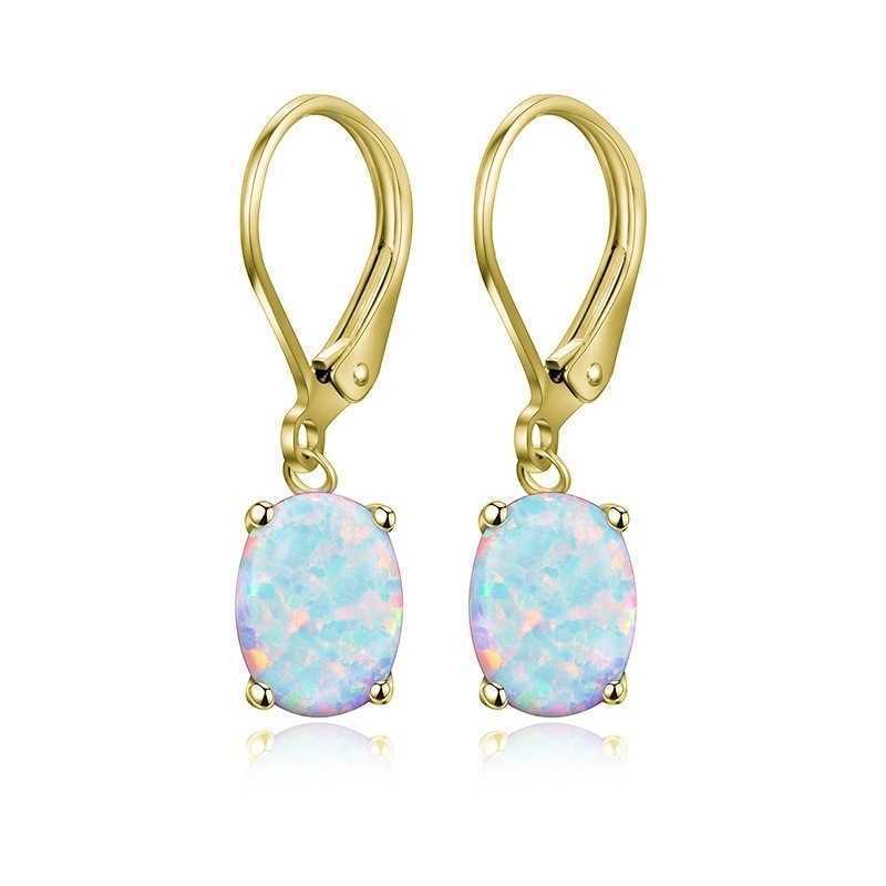 Opal-beschichtete Pendelohrringe Karnz