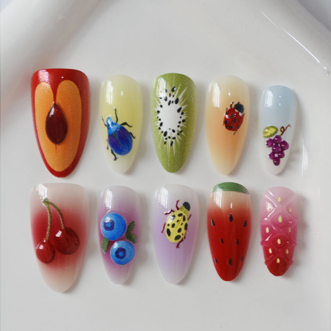 Künstlerisches Fruchtiges Nagelkunst Set Karnz