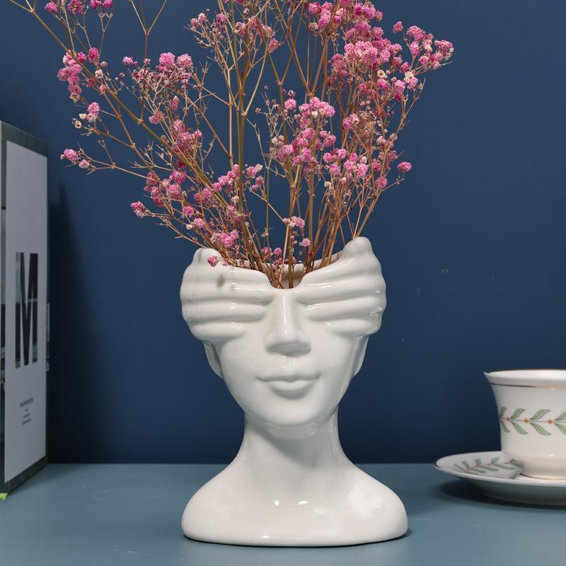 Kunstnerisch Handgeformte Blumenvase