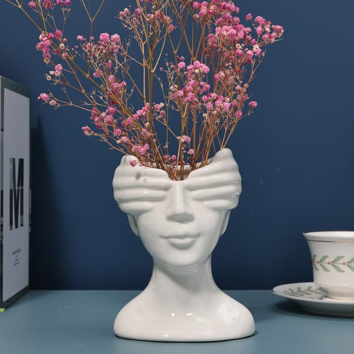 Kunstnerisch Handgeformte Blumenvase