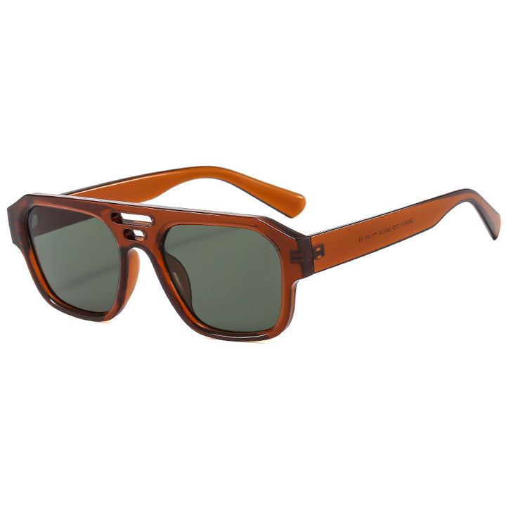 Damen Modische Sonnenbrille mit kantigem Design und UV-Schutz Karnz